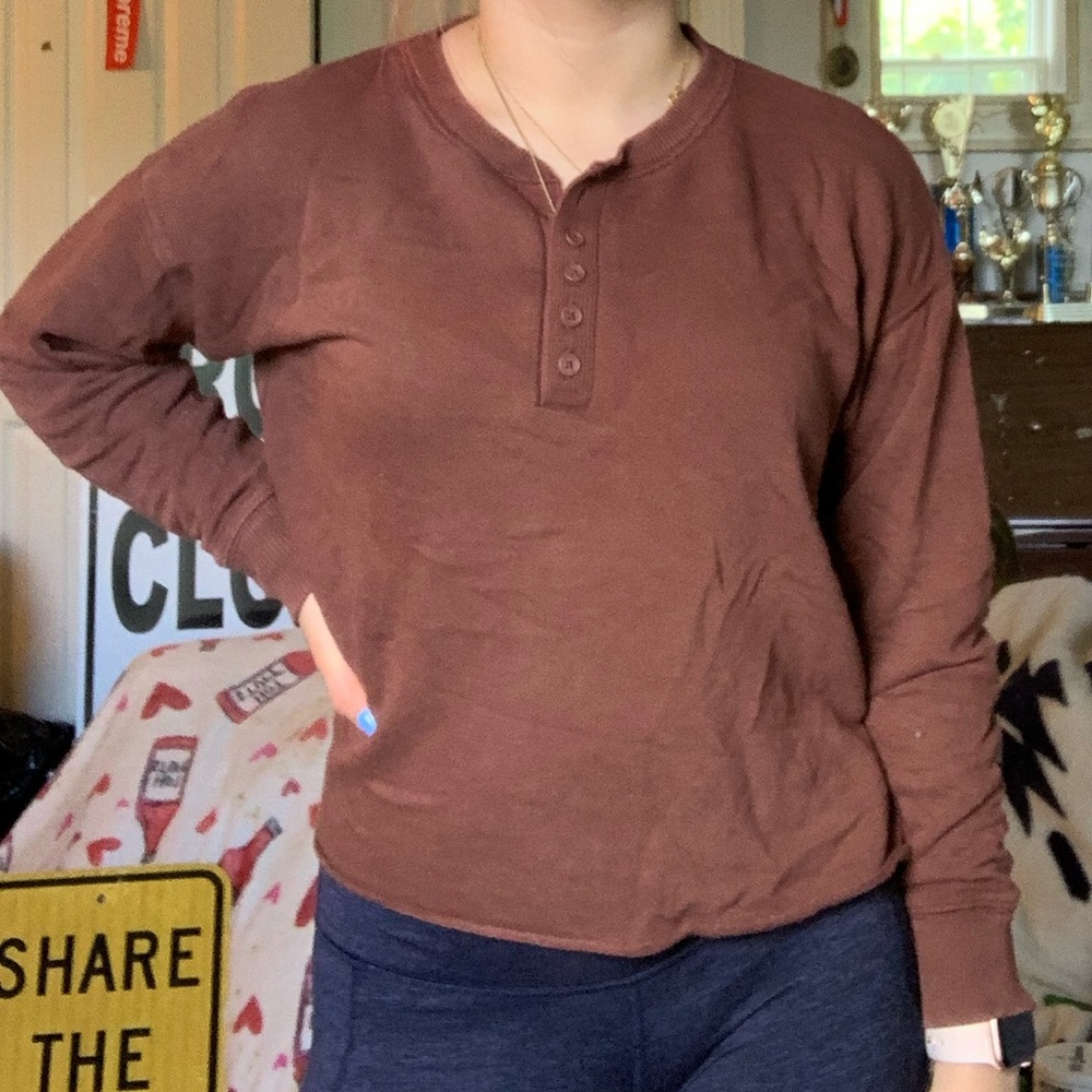 Aerie 1/4 button sweatshirt